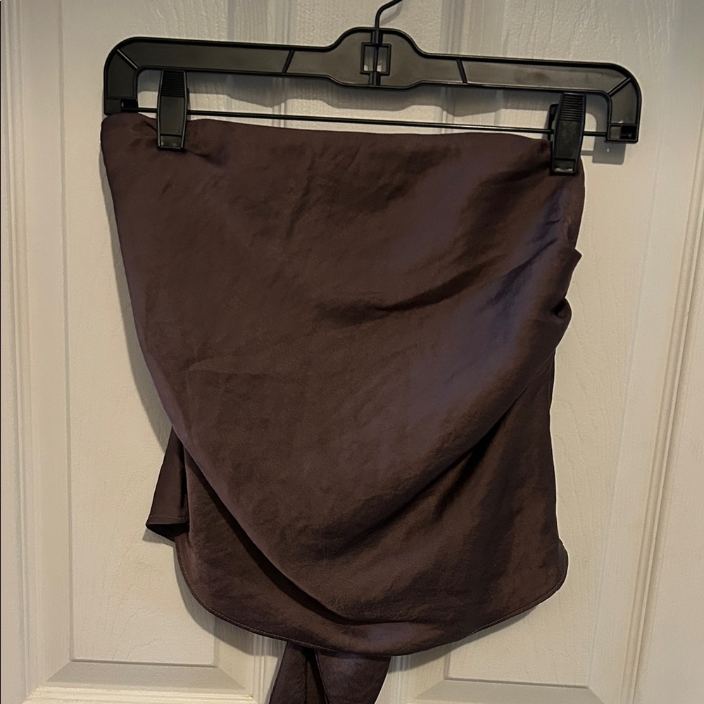 Heartloom Women’s Brown Tube Top with Back Tie